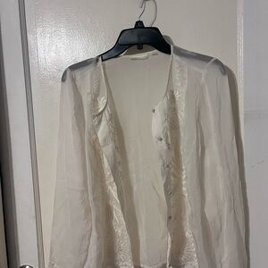 J. Jill Pale cream  Petite Shell Top